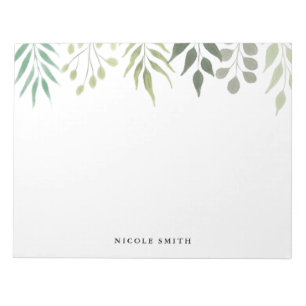Moderne Greenery Botanical Foliage Notitieblok