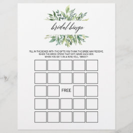 Moderne Greenery Bridal Bingo, Vrijgezellenfeest G