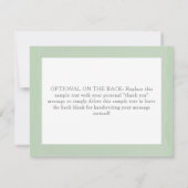 Moderne Greenery Eucalyptus Baby shower Hartelijk Bedankkaart (Achterkant)