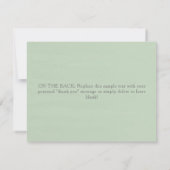 Moderne Greenery Eucalyptus Baby shower Hartelijk  Bedankkaart (Achterkant)