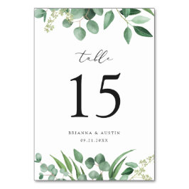 Moderne Greenery Eucalyptus Leaves Elegant Wedding Kaart