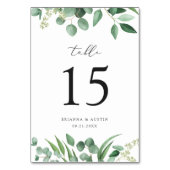 Moderne Greenery Eucalyptus Leaves Elegant Wedding Kaart (Voorkant)