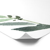 Moderne Greenery Foliage Rehearsal diner Welkom Poster (Hoek)