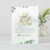 Moderne Greenery PHOTO Weddenschap QR CODE Kaart (Staand voorkant)