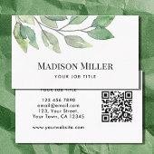 Moderne Greenery QR-code Visitekaartje