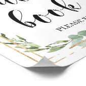 Moderne Greenery succulent eucalyptusgoud Poster (Hoek)