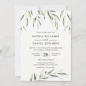 Moderne Greenery Summer Herfst Spring Wedding Kaart (Voorkant)