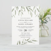 Moderne Greenery Summer Herfst Spring Wedding Kaart (Staand voorkant)