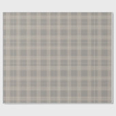 Moderne Greige en Crème Plaid Cadeaupapier (Vlak)