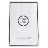 Moderne grens aangepaste logo promotionele branded medium cadeauzakje (Achterkant)