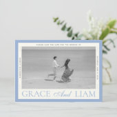 Moderne Grens Elegantie Foto Save the Date (Staand voorkant)