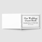 Moderne grens minimalistisch wit gastboek gastenboek (Volledig)