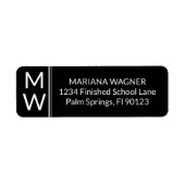 Moderne grens minimalistisch zwart label (Voorkant)