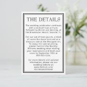 Moderne grens Minimalistisch zwart wit Informatiekaartje (Staand voorkant)