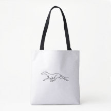 Moderne Greyhound Enkele Lijn Kunst Schoudertas