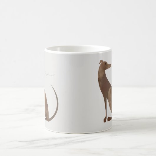 Moderne Greyhound Hondenportret Mok (Center)
