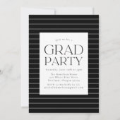 Moderne Grid White 9 Fotocollage Graduparty Kaart (Achterkant)