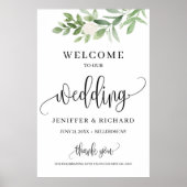 Moderne griekse brute bruiloft welkom poster (Voorkant)
