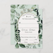 Moderne Griekse buitentuin bruiloft RSVP (Voorkant / Achterkant)