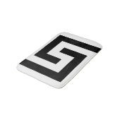 Moderne Griekse Key Simple Black Badmat (Gekanteld)