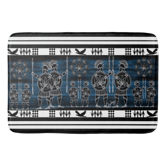 Moderne Griekse zwarte figuur Badmat (Voorkant)