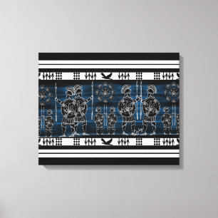 Moderne Griekse zwarte figuur Canvas Afdruk