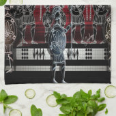 Moderne Griekse zwarte figuur Theedoek (Gevouwen)