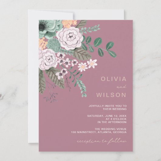 moderne griepachtige eucalyptus Weddenschap Kaart (Voorkant)