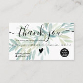 Moderne griesgriep waterverf orde bedankt visitekaartje (Voorkant)