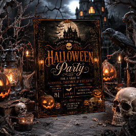 Moderne Griezelen Gotische Geheime Huis Halloween Kaart