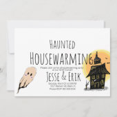 Moderne Griezelfeestelijke Housewarming Doodle Fee Kaart (Voorkant)