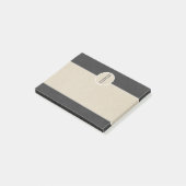 Moderne Grijs & Bruin Kraft Landelijke Monogram Be Post-it® Notes (Schuin)