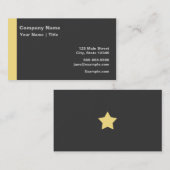 Moderne grijs en geel visitekaartje (Voorkant / Achterkant)