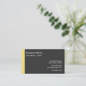 Moderne grijs en geel visitekaartje (Staand voorkant)