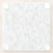 Moderne Grijs en Witte Kunst Beverage Coaster Glazen Onderzetter (Achterkant)