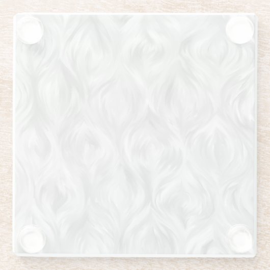 Moderne Grijs en Witte Kunst Beverage Coaster Glazen Onderzetter (Achterkant)