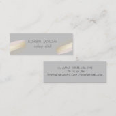 Moderne grijs, Folie penseelstreek Mini Visitekaartje (Voorkant / Achterkant)