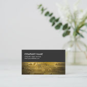 Moderne Grijs Goud Circuit Board Computer Reparati Visitekaartje (Staand voorkant)