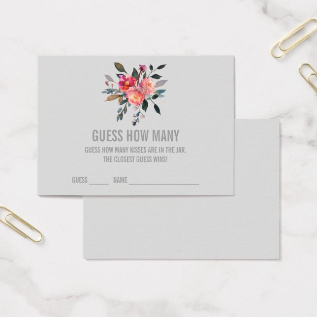 Moderne grijs raad hoeveel Kisses Kaarten gamen Visitekaartjes (Kantoor)