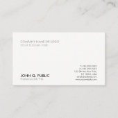 Moderne Grijs Wit Professioneel Eenvoudig Elegant Visitekaartje (Voorkant)