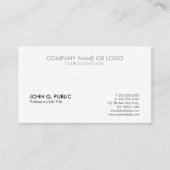Moderne Grijs Wit Professioneel Schoon Elegant Visitekaartje (Voorkant)