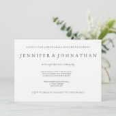 Moderne grijs-wit repetitie dineruitnodigingen kaart (Staand voorkant)