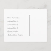 Moderne grijs-witte Chevron Adreswijziging Aankondigingskaart (Achterkant)