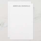 Moderne Grijs Witte Kühne Minimalistische Professi Briefpapier (Voorkant / Achterkant)