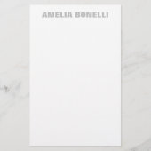 Moderne Grijs Witte Kühne Minimalistische Professi Briefpapier (Voorkant)
