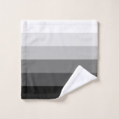 Moderne grijswaardengradiëntstreekpatroon bad handdoek (Wasdoekje)