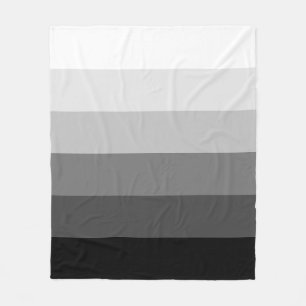 Moderne grijswaardengradiëntstreekpatroon fleece deken