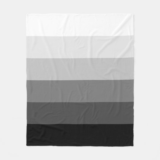 Moderne grijswaardengradiëntstreekpatroon fleece deken (Voorkant)