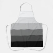 Moderne grijswaardengradiëntstreekpatroon schort (Voorkant)