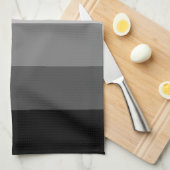 Moderne grijswaardengradiëntstreekpatroon theedoek (Quarter Fold)